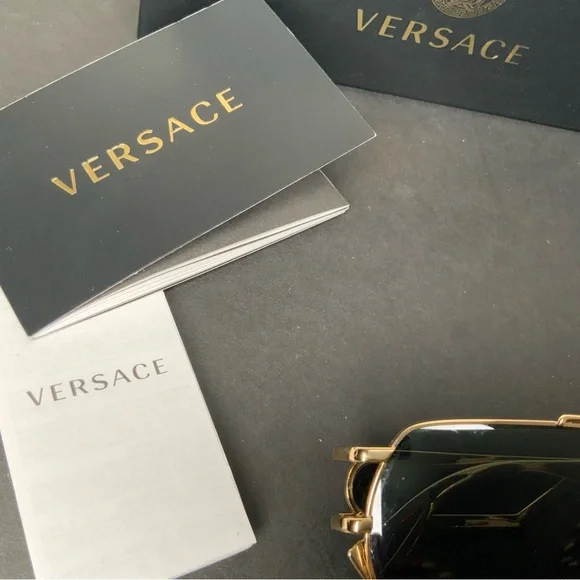 Versace Gold Aviator Sunglasses - Picture 6 of 10